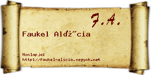 Faukel Alícia névjegykártya